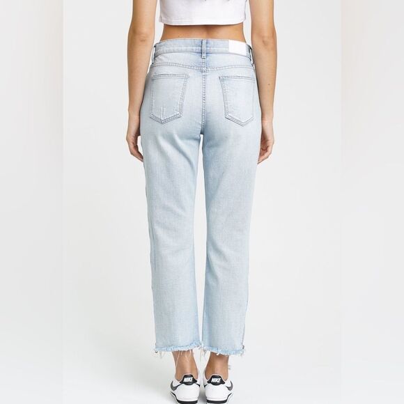 PISTOLA Charli Utopia NWOT Zipper High Rise Cropped Straight Leg Jeans Size 26 - Picture 7 of 13